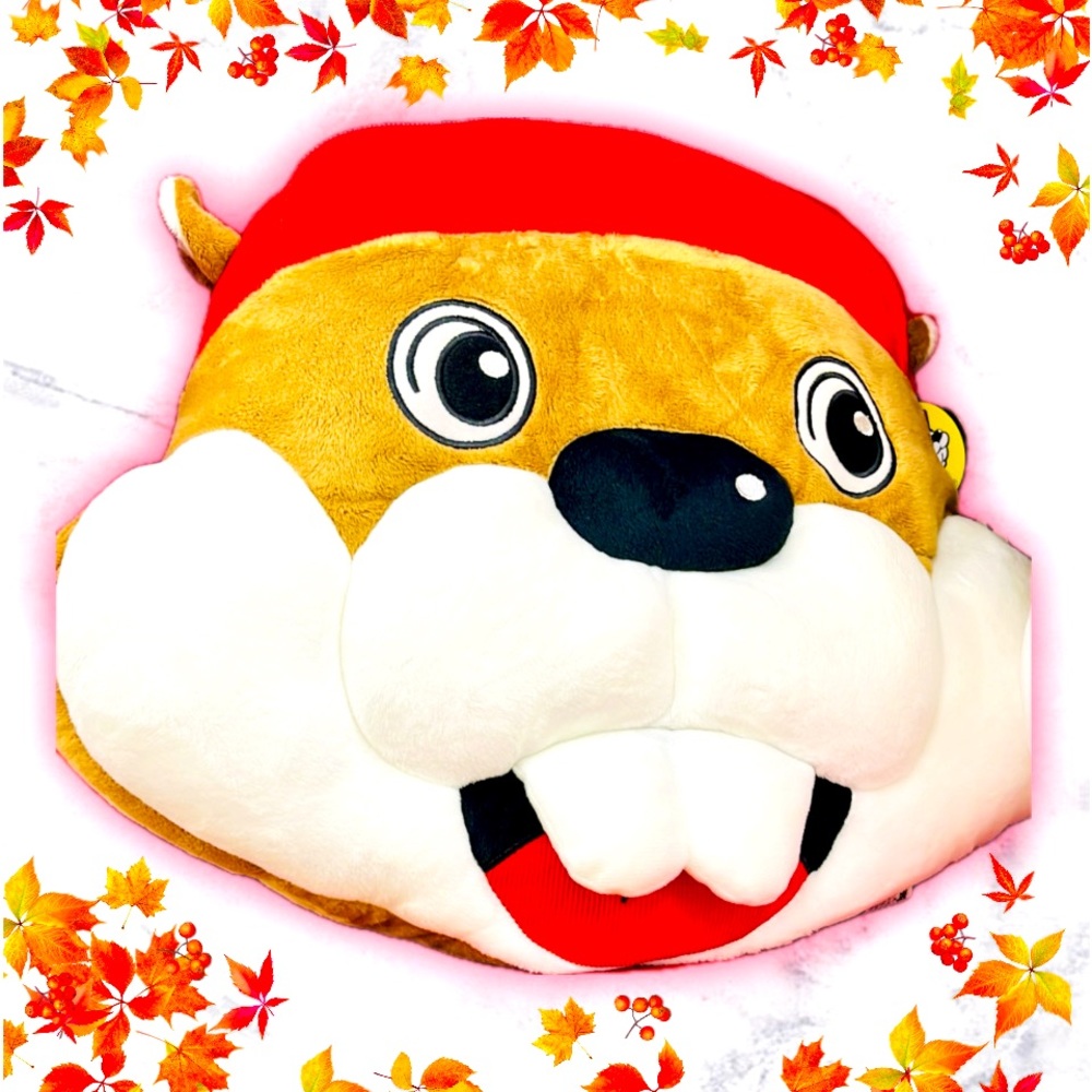 Buc-ee’s Bucees Beaver Head 15” Large Throw Pillow Plush. NWT